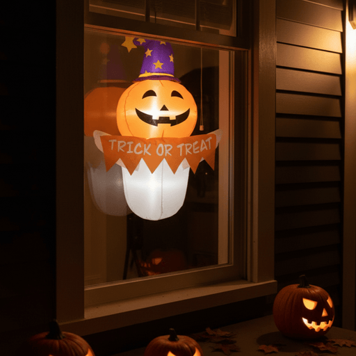3.5FT Halloween Trick OR Treat Inflatable Pumpkin with LED Lights - Monsta Online