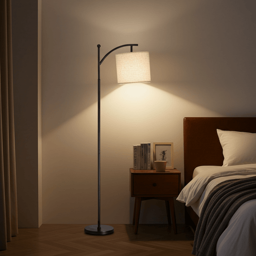 Dimmable Arc Floor Lamp with Remote & Adjustable Color Temperature for Modern Homes - Monsta Online
