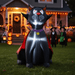 4.7ft Inflatable Halloween Vampire Cat with Red Cloak and LED Lights - Monsta Online