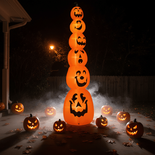 9FT Halloween Inflatable Stacked Pumpkins with LED Lights - Monsta Online