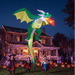5FT Halloween Inflatable Hanging Fire - Breathing Dragon with LED Lights - Monsta Online