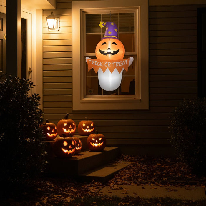 3.5FT Halloween Trick OR Treat Inflatable Pumpkin with LED Lights - Monsta Online