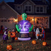 5.9FT Halloween Inflatable Witch with Crystal Ball and LED Lights - Monsta Online