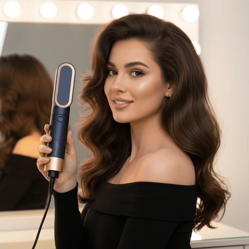 Glossify 5 - in - 1 Ionic Hot Air Brush – 1000W Blow Dryer Styler for Frizz - Free Salon Blowouts - Monsta Online