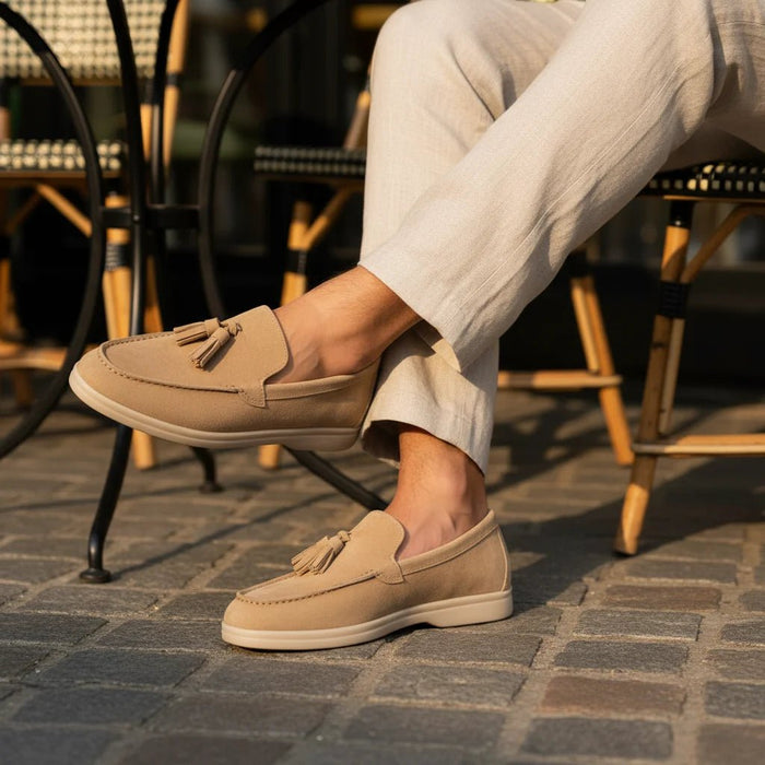 Yorkton Suede Loafers – Men's Slip - On Moc - Toe Suede Loafers - Monsta Online