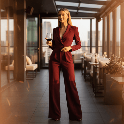 Lalyn Wrap Jumpsuit – Women's Elegant Wide - Leg Long Sleeve Jumpsuit - Monsta Online