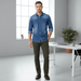 Aiden Denim Shirt – Men's Slim Fit Long Sleeve Button - Down Shirt - Monsta Online