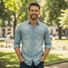 Aiden Denim Shirt – Men's Slim Fit Long Sleeve Button - Down Shirt - Monsta Online