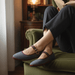 Emma Mary Jane Ballet Flats – Women's Round Toe Buckle Strap Suede Flat Shoes - Monsta Online