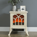17 Inch Freestanding Electric Fireplace Heater with Realistic Flame Beige - Monsta Online