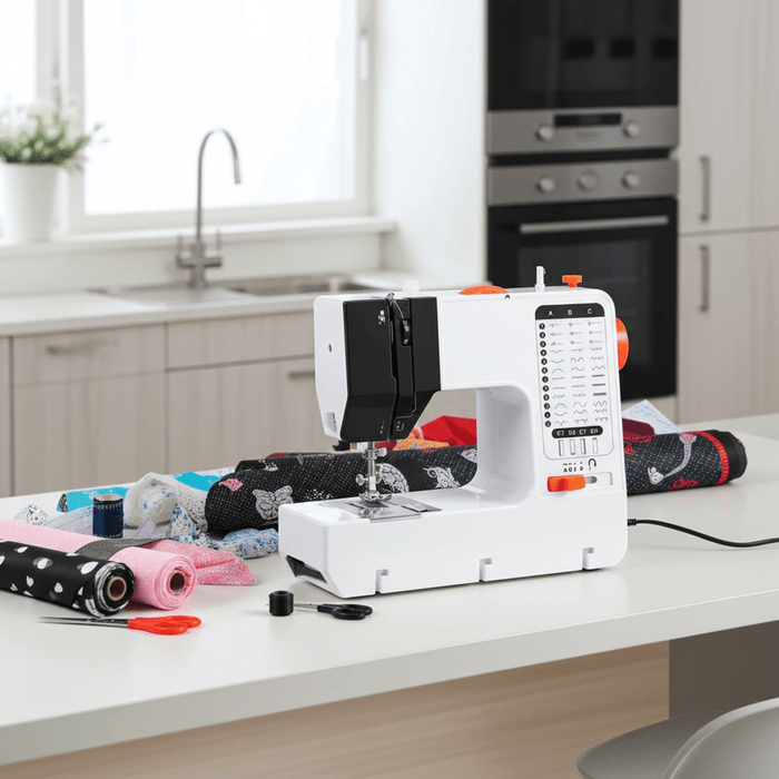 Deluxe Sewing Machine Set with Foot Pedal and 38 Built - In Stitches - Monsta Online