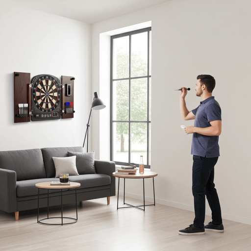 Digital Dartboard Cabinet Set with LED Display and Complete Accessories - Monsta Online