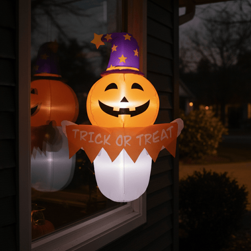 3.5FT Halloween Trick OR Treat Inflatable Pumpkin with LED Lights - Monsta Online