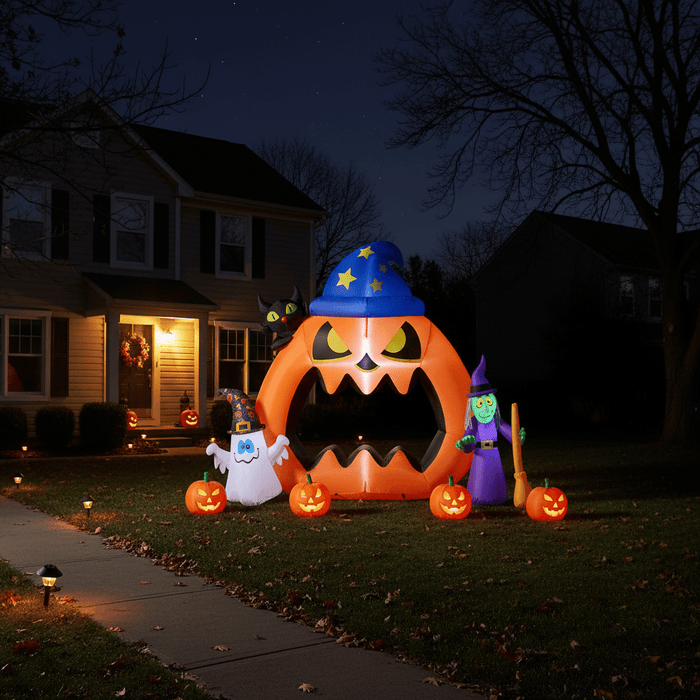 6.9FT Halloween Inflatable Pumpkins with LED Lights – Giant Blow Up Yard Decoration - Monsta Online