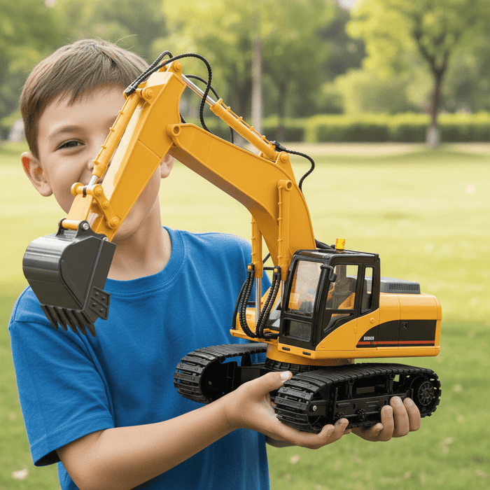 1:14 Scale Remote Control Excavator RC Construction Toy with Metal Shovel and Dual Batteries - Monsta Online