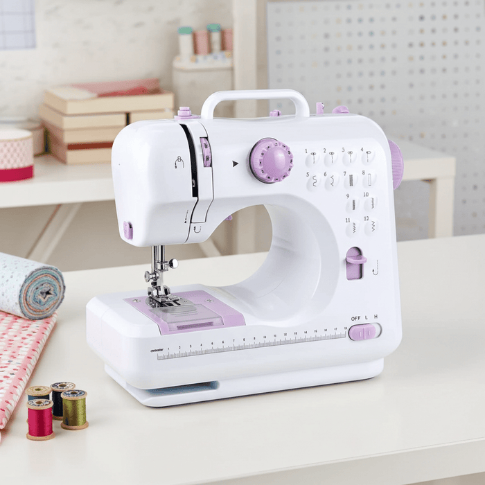 Compact Electric Sewing Machine with 12 Built - In Stitches for DIY Crafts and Repairs - Monsta Online