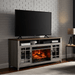 55 Inch Modern Electric Fireplace TV Stand with Storage Cabinets Gray Wash - Monsta Online