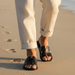 William Leather Slide Sandals – Men's Classic Cushioned Open - Toe Leather Slides - Monsta Online