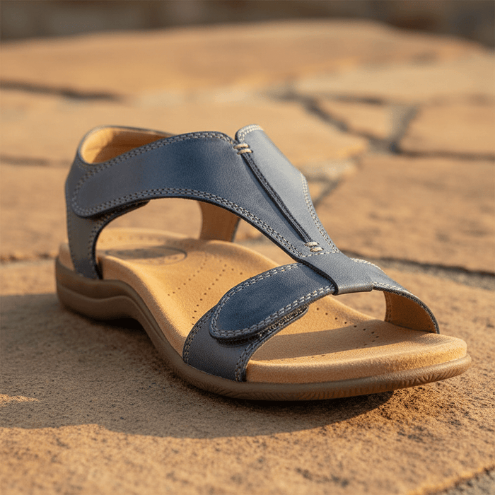 Rinah Women's Luxury Orthopedic Leather Sandals – Memory Foam Arch Support for All - Day Comfort - Monsta Online