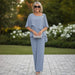 Beatrice Formal Two - Piece Set – Women's Elegant Overlay Top & Straight - Leg Trousers Set - Monsta Online