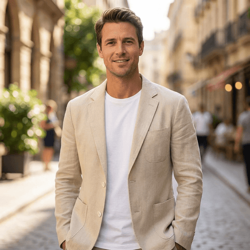 Men's Linen Blazer – Lightweight Unstructured Summer Jacket - Monsta Online