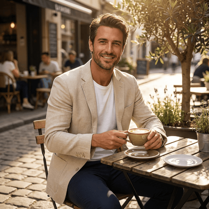 Men's Linen Blazer – Lightweight Unstructured Summer Jacket - Monsta Online