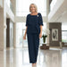 Beatrice Formal Two - Piece Set – Women's Elegant Overlay Top & Straight - Leg Trousers Set - Monsta Online