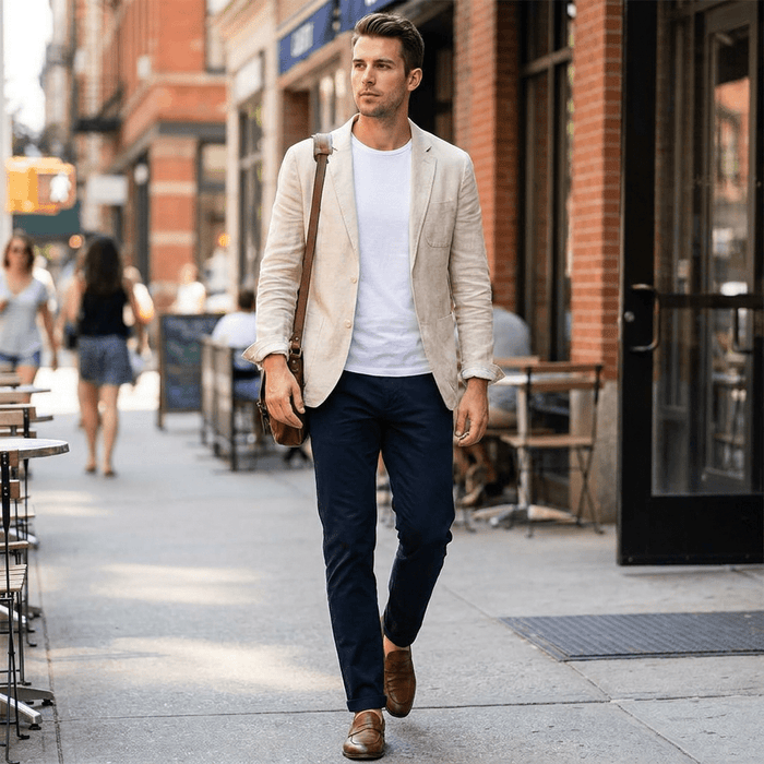 Men's Linen Blazer – Lightweight Unstructured Summer Jacket - Monsta Online