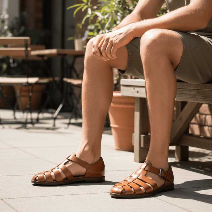 Men's Open Toe Sandals – Adjustable Buckle Straps, Cushioned Footbed & Breathable Design - Monsta Online