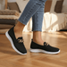 Women's Chain - Embellished Orthopedic Slip - On Loafers - Monsta Online