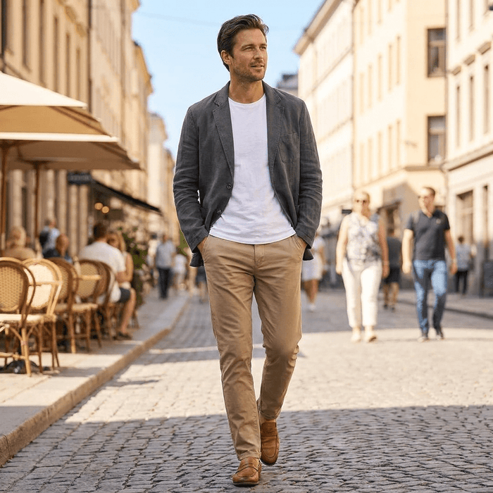 Men's Linen Blazer – Lightweight Unstructured Summer Jacket - Monsta Online