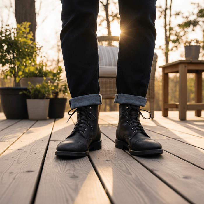 Ravenna Luxe Leather Lace - Up Boots – Vintage Style & All - Day Comfort - Monsta Online