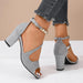Women's Chic Ankle Strap Block Heel Sandals – Cushioned Footbed, Adjustable Strap for All - Day Comfort - Monsta Online