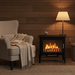 24 Inch Freestanding Electric Fireplace Stove Heater with Realistic Flame - Monsta Online