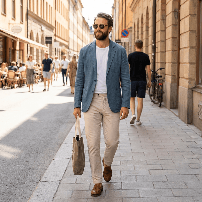 Men's Linen Blazer – Lightweight Unstructured Summer Jacket - Monsta Online