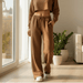 Viola Joggers – Women's Relaxed Wide - Leg Cotton Blend Joggers - Monsta Online