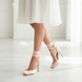 Aubrielle Ballet Pump Heels – Luxury Bridal Satin Stiletto with Ribbon Ankle Tie & Cushioned Insole - Monsta Online