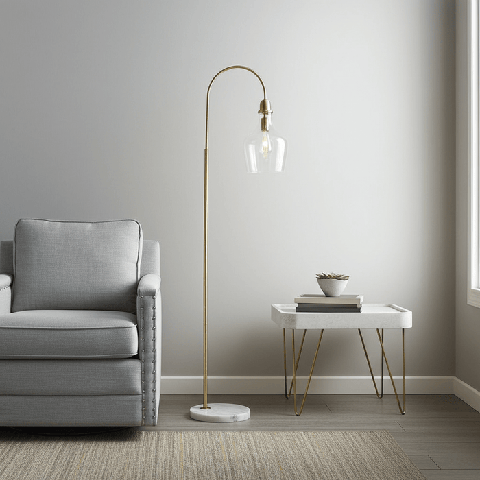 Modern Arched Floor Lamp with Elegant Marble Base for Stylish Living Rooms - Monsta Online