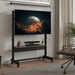Heavy Duty Rolling TV Stand 55–100 Inch with Adjustable Height and Media Shelf - Monsta Online