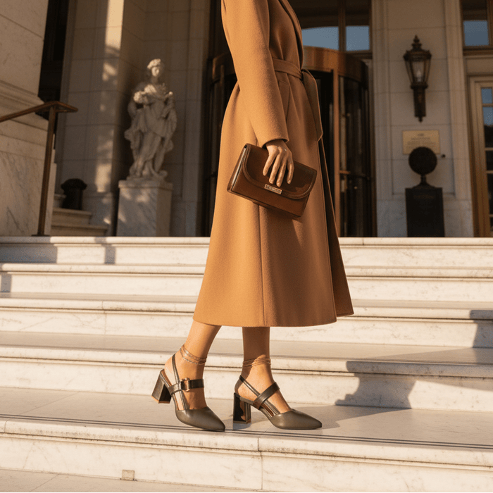 Women's Pointed Toe Sandals – Elegant Medium Thick Heel with Adjustable Strap - Monsta Online