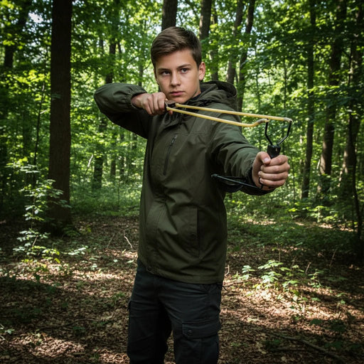 Collapsible Wrist Slingshot – High - Velocity Aluminum Frame with Leather Pouch for Ages 12+ - Monsta Online