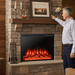 37 Inch Recessed Electric Fireplace Insert with Remote and Flame Settings - Monsta Online