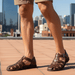 Men's Open Toe Sandals – Adjustable Buckle Straps, Cushioned Footbed & Breathable Design - Monsta Online
