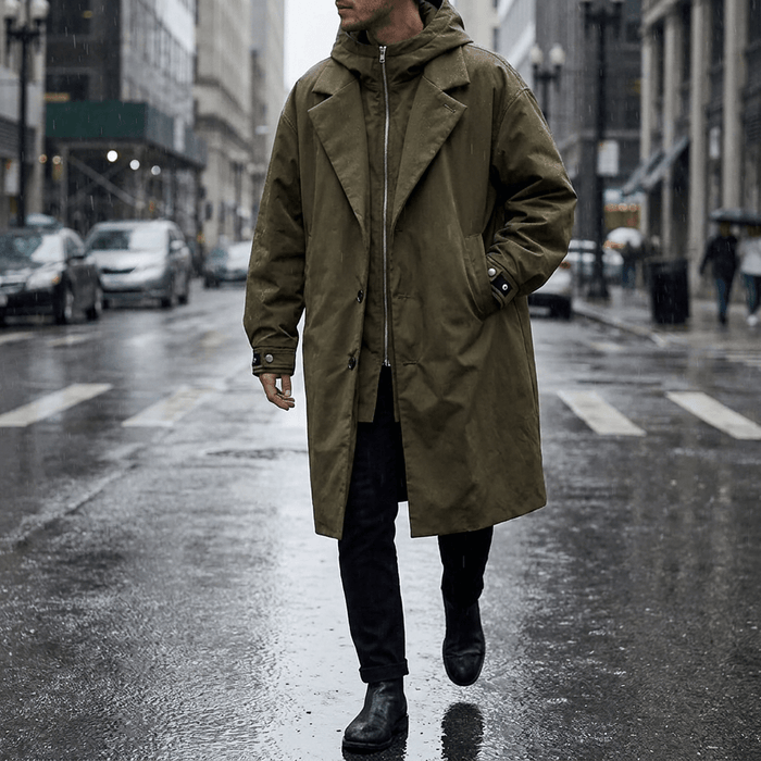 Men's Waterproof Raincoat – Lightweight Breathable Hooded Rain Jacket - Monsta Online