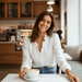Miran Ruffle Blouse – Women's Long Sleeve V - Neck Ruffled Blouse - Monsta Online