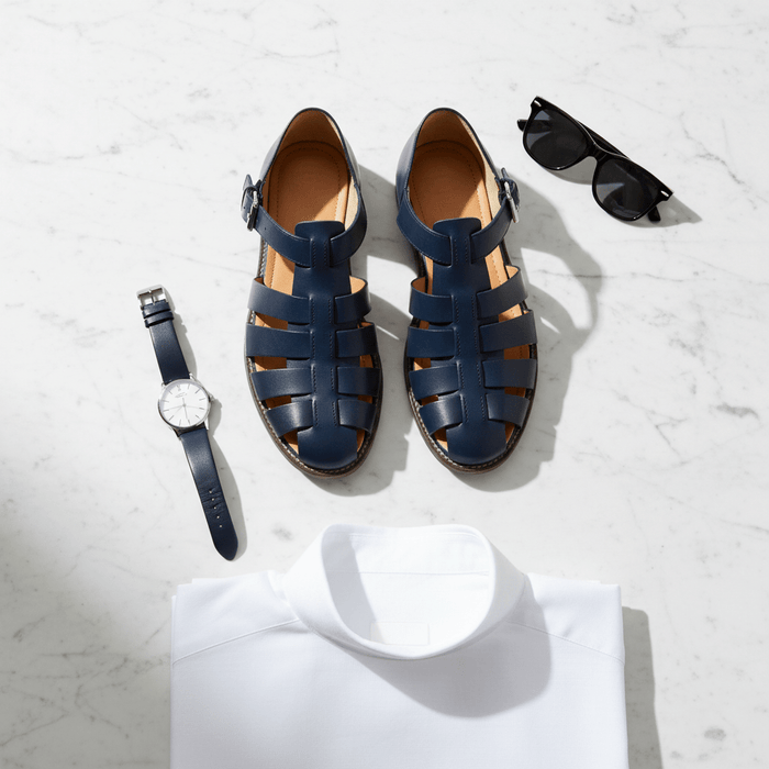 Men's Open Toe Sandals – Adjustable Buckle Straps, Cushioned Footbed & Breathable Design - Monsta Online