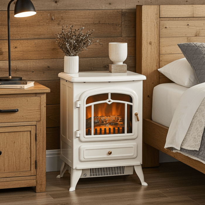 Compact Electric Fireplace Stove Heater with Adjustable Heat Settings - Monsta Online