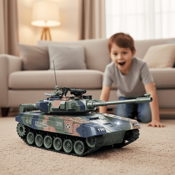 1:18 Scale RC Tank Russian T - 90 Remote Control Tank Model Battle Toys Military Shoots BBS with Dual Batteries for Kids - Monsta Online