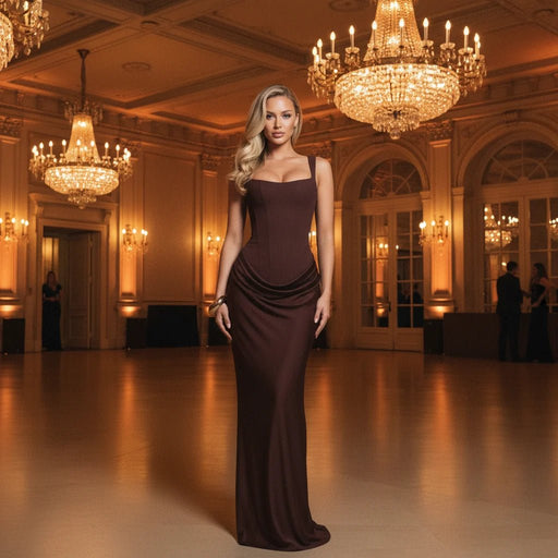 Matilda Bodycon Maxi Dress – Women's Sleeveless Fitted Floor - Length Evening Dress - Monsta Online