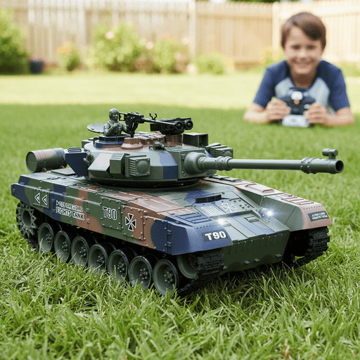 1:18 Scale RC Tank Russian T - 90 Remote Control Tank Model Battle Toys Military Shoots BBS with Dual Batteries for Kids - Monsta Online